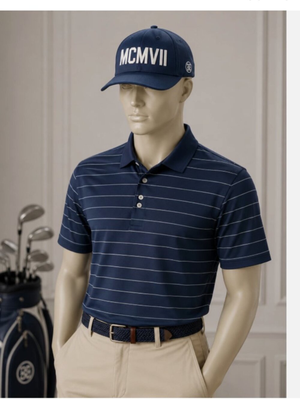 G/FORE "1907" Snapback Hat Navy White NWT